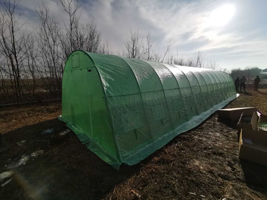 Solar/sera gradina, teava galvanizata,folie armata,marimi 2x2-8x20m ab