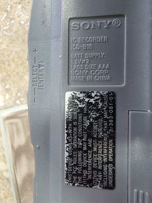 Sony IC Recorder ICD-B16