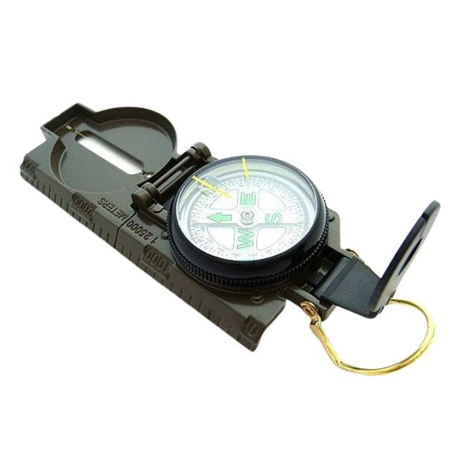 Busola metalica Depox®, World Seeker, 17 cm, lupa inclusa, verde