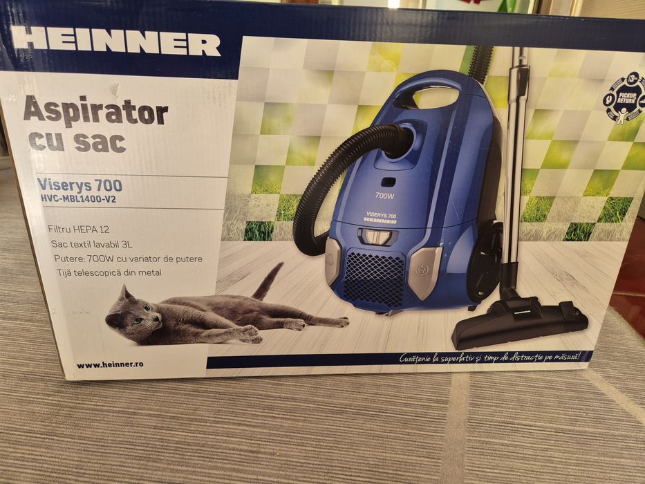 Aspirator Heinner cu sac reutizabil