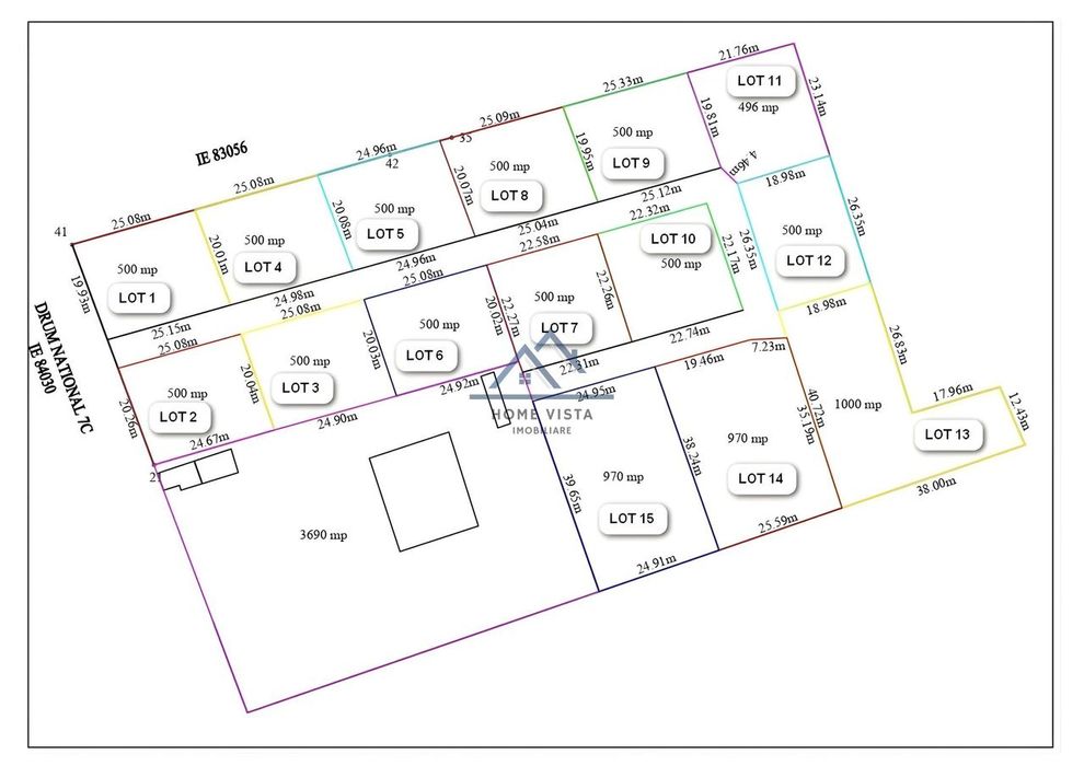 Loturi de la 500 mp  - Drum 7 m  BAICULESTI - langa Primarie