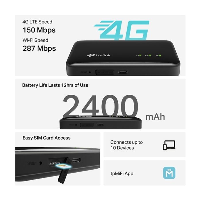 # 4G LTE M7005 TPlink WiFi6 Mini Router SIM-карт Мобильный мини роутер