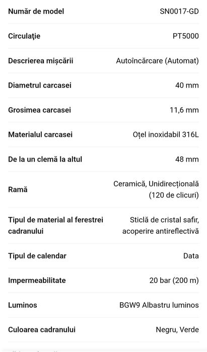 Ceas San Martin automatic mecanism  PT5000(seiko,orient,citizen)