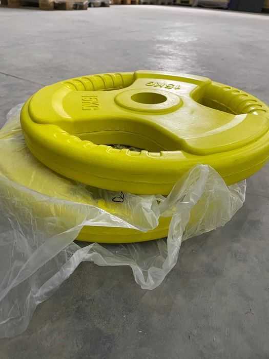 Discuri din fier cauciucat olimpic cu grip 30Kg 50/51mm  ( 2x15kg )