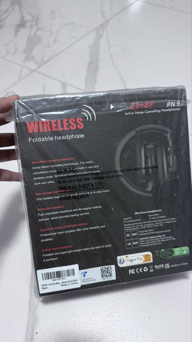 Casti wireless over ear pliabile cu Active Noise Cancelling Bluetooth microfon baterie reincarcabila