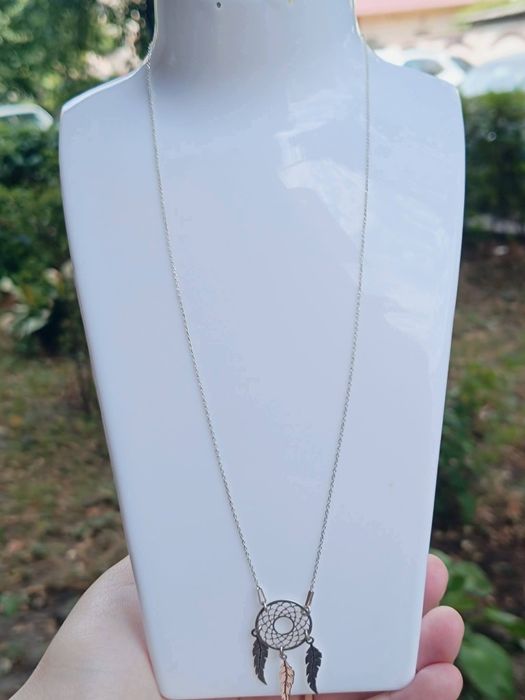 Colier/lant si pandantiv din argint de 925, dreamcatcher