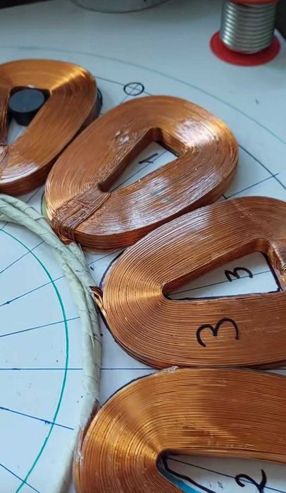 Bobină  stator tip tesla, pentru generatoare. PM G.  Axiale.