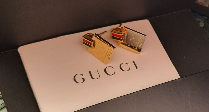 Gucci нови позлатени дамски обеци