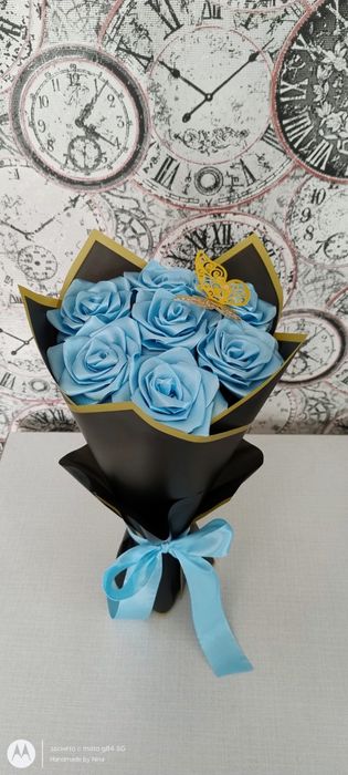 Сатенени рози -ръчно изработени