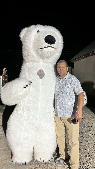 Ростовые кукла Белый Мишка надувной