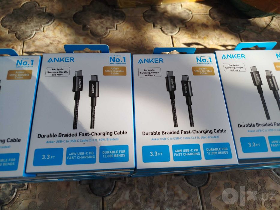 Anker USB-C to USB-C 60W Kabel- Original zaryadlovchi sim