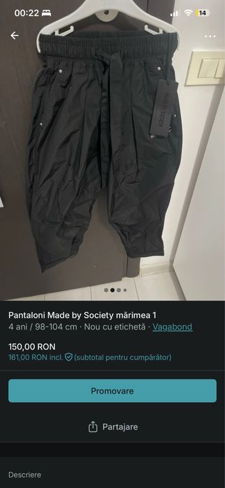 Pantaloni Made by Society marime 1