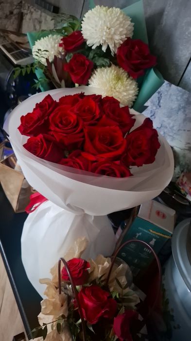 Цветы букет розы