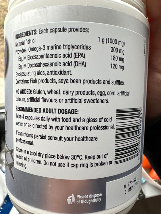 Omega 3 1000mg, Рыбий жир, 400 капсул, из Австралии