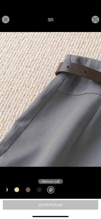 Дамски сиви ежедневни къси гащи, пола-панталон женска