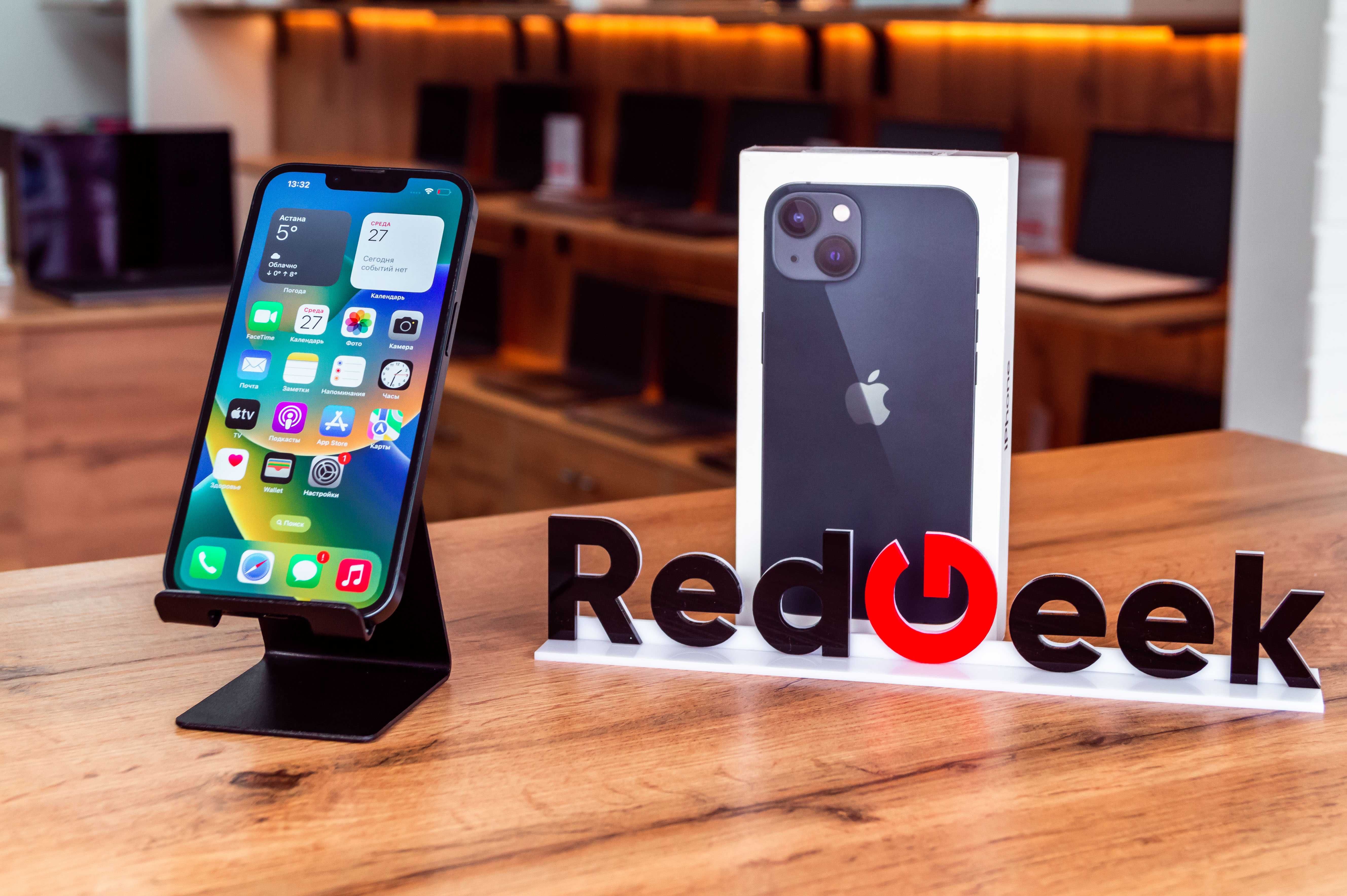 Iphone 13 128 ГБ. Черный. Рассрочка Kaspi. Гарантия. Магазин Red Geek: 159  900 тг. - Мобильные телефоны / смартфоны Алматы на Olx