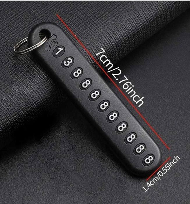 Breloc personalizabil cu număr telefon pentru chei