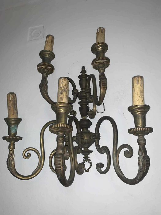 Aplice de perete din bronz cu zece brate in stil baroc