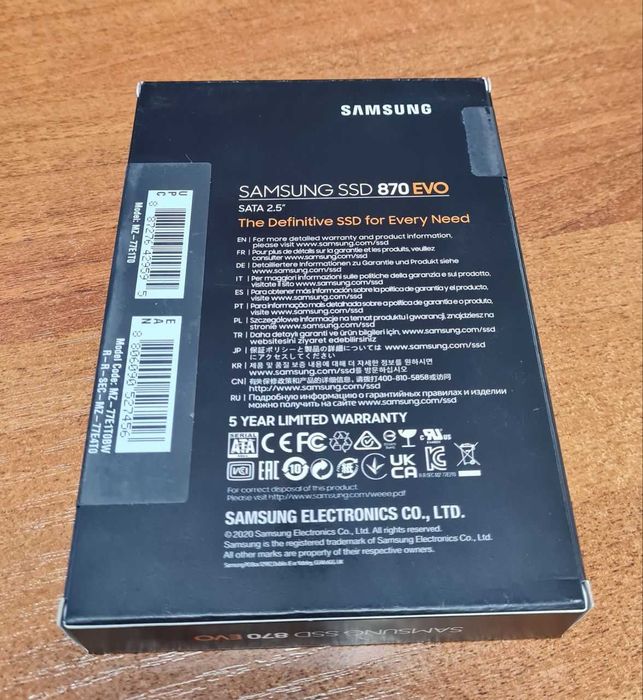 SSD диск Samsung 870 EVO 1ТБ