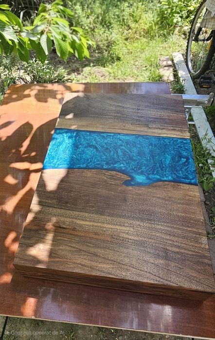 Set table handmade rășină epoxidica