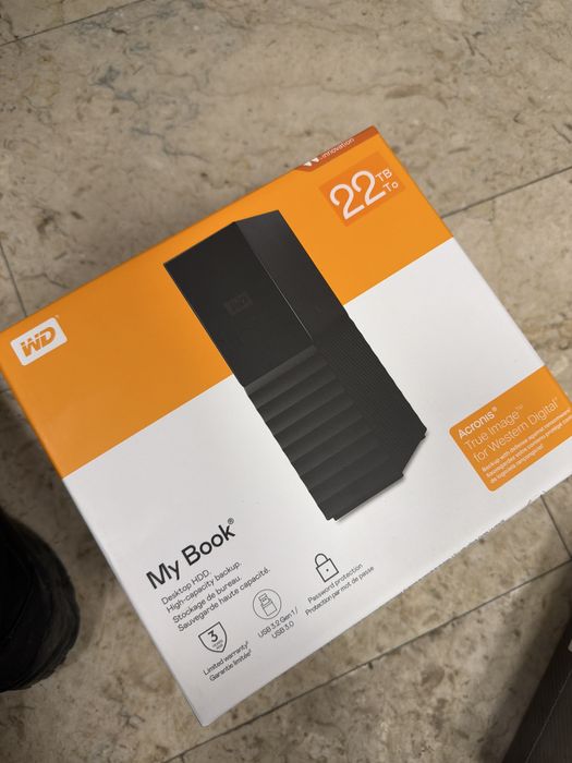 Hdd extern wd my book 22tb 24tb nou sigilat