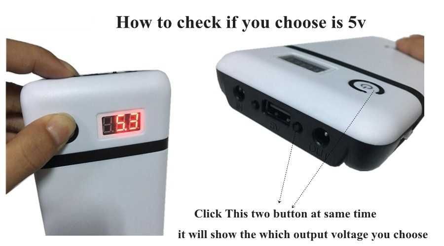 POWER BANK UPS два модела с USB 5V и 3-12V или 3-21V захранване за лаптоп Външна преносима батерия