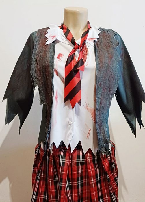 Costum scolariță zombie XS damă
