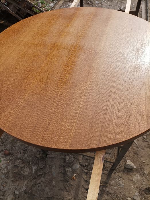 Кръгъл трапезен плот от мдф-дъб дъб