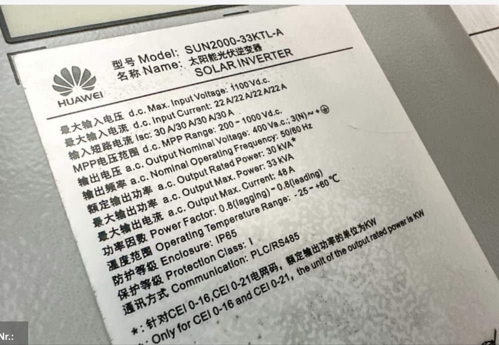 Invertor trifazat huawei sun 2000- 33 ktl