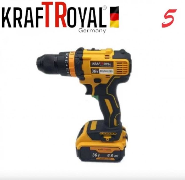 5в1 универсален комплект KraftRoyal с 5 приставки: ЧИСТО НОВ КОМПЛЕКТ