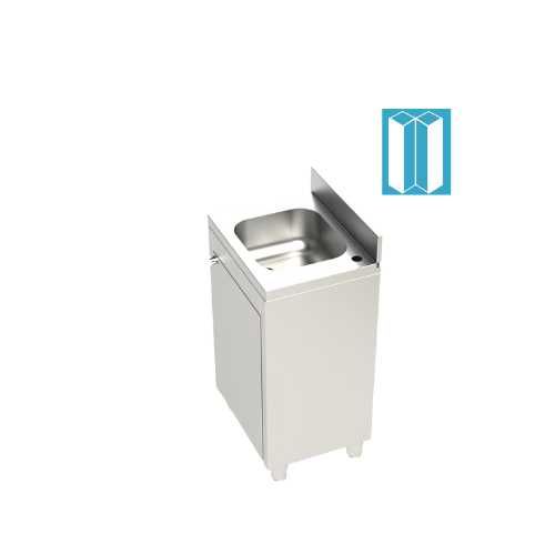 Шкаф с мивка инокс  L500 SR-02