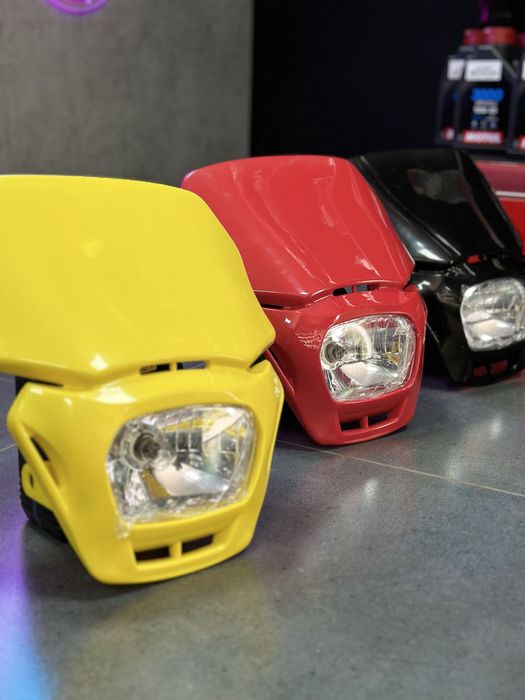 Универсальные "Морды" Стрит-Кросс-Эндуро Фары! Передняя часть Мото!