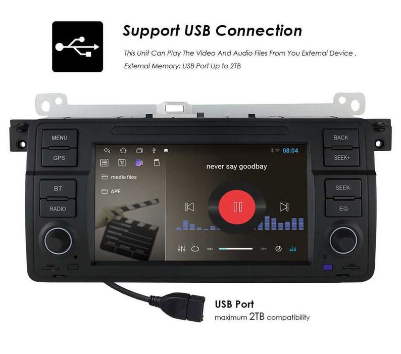 Мултимедия BMW E46 3 Двоен дин Навигация Android 316 318i 320, 325 330