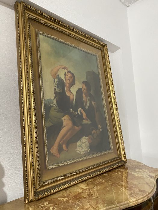 Tablou Vintage Pictura pe Panza Rama Lemn Antic