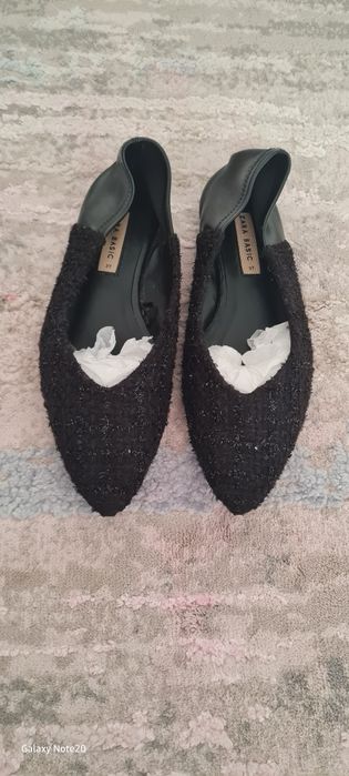 Balerini negri eleganti Zara m37 material textil