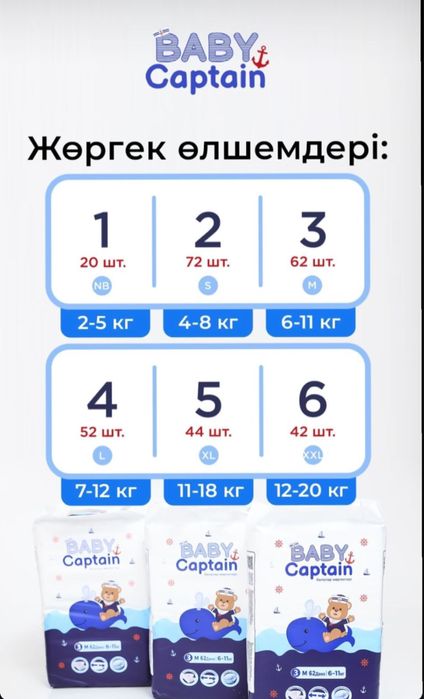 Подгузники Captain Baby