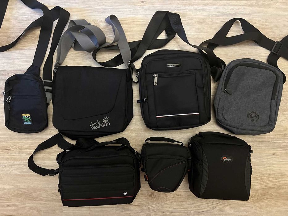 Pachet Rucsac Swiss Peak Antifurt si Genti de umar Pierre Cardin, LowePro, Hama, etc.