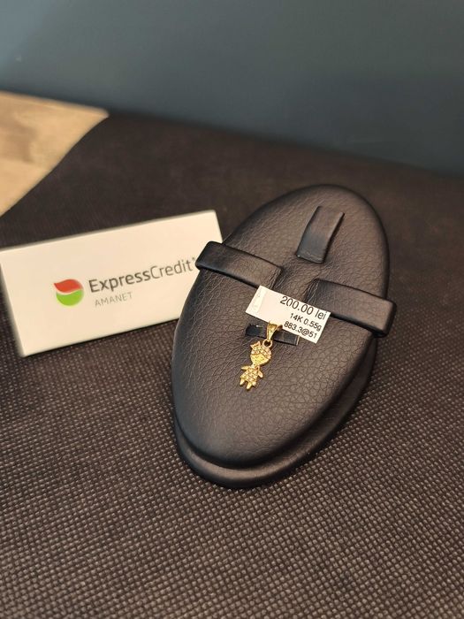 (AG51) Medalion aur 14K 0.55g b883.3 - Garantie 2 ani!