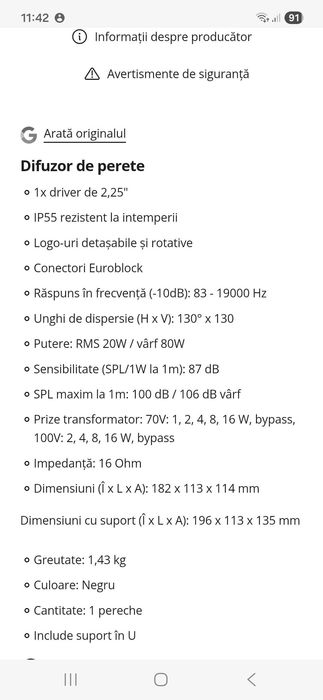Monitoare bose si amplificator