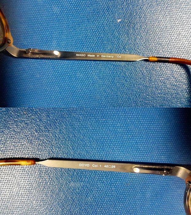 F463-I-Ochelari IMAGO Germany metal nemagnetic argintiu/bachelita piesa de Lux. Ochelarii sunt de vedere, cu dioptrii mai mari made in CE. Stare buna.