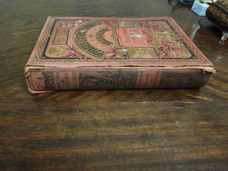 1925 Jules Verne – Ocolul Pământului în 80 de zile – ediție franceză Hachette, ilustrată, copertă cartonată (hardcover)