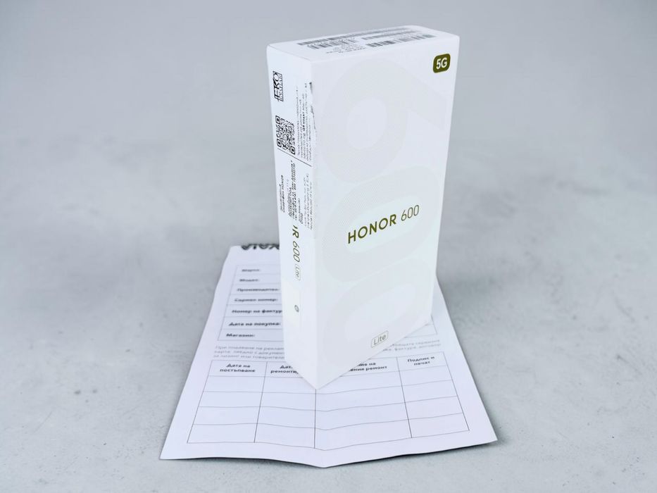 НОВ! Honor 600 Lite 5G 256GB 8RAM Gray 2г. Гаранция!