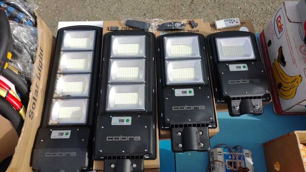 Мощна Улична Соларна лампа Кобра -300/600/900/1200 Вата ,ГАРАНЦИЯ 12 М