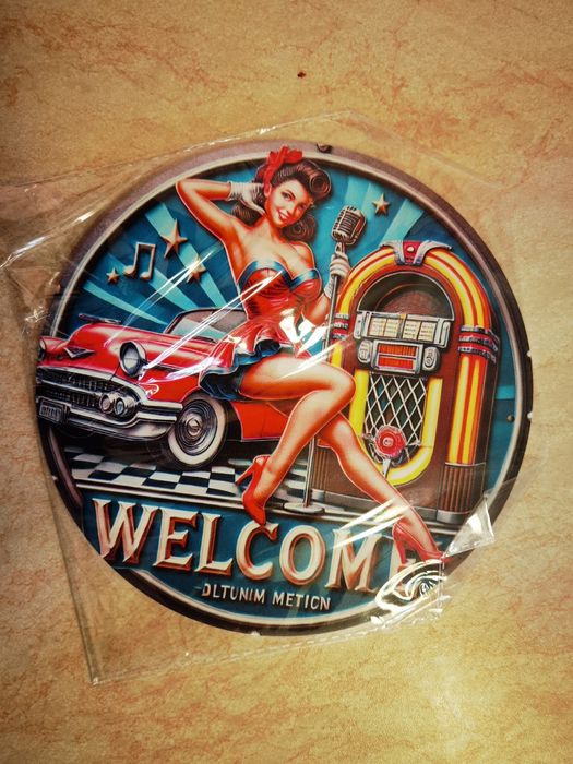 Placă retro din aluminiu