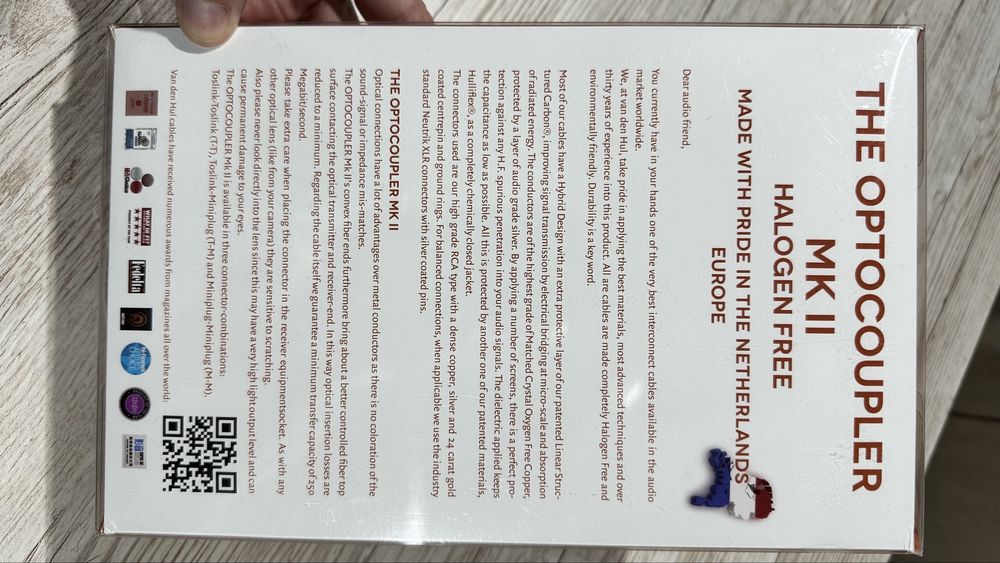 Cablu optic - Van den Hul The OPTOCOUPLER Mk II