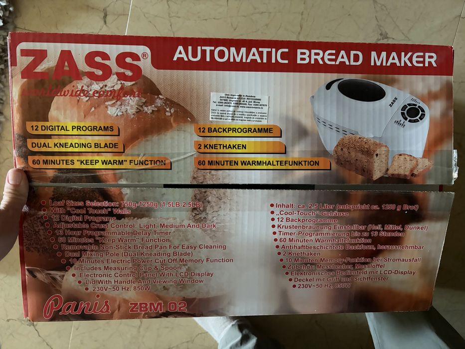 Masina de facut paine Zass ZBM 02