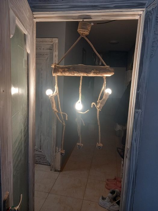 Ръчно изработен арт абажур за таван