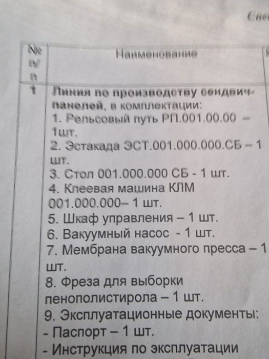 Линия по производству сендвич панелей