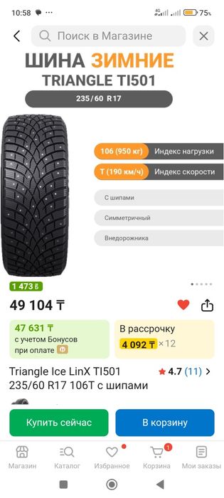 Шины зимние балоны