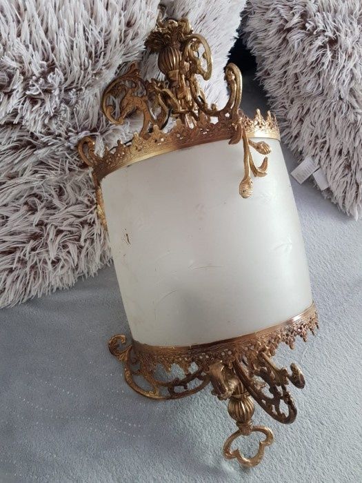 Lampadar in stilul francez Empire din bronz masiv și sticla lucr